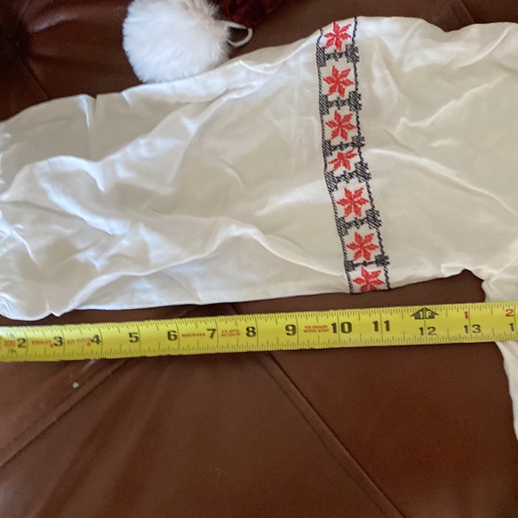 White Boho Embroidered Top Long Sleeve Size 1X - Picture 12 of 12